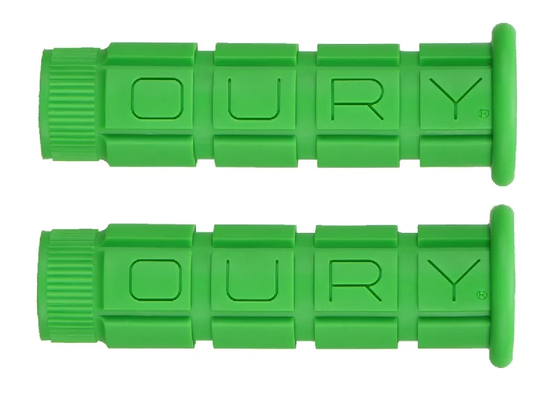 grip-enhancing bicycle grips-Oury Single Compound MTB Grips - Green