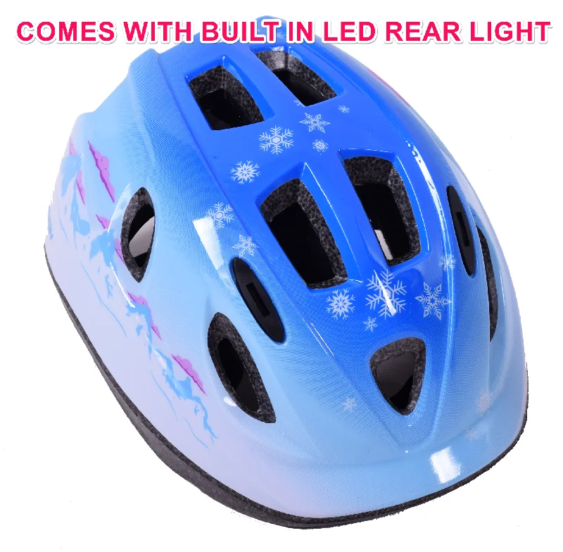 Bicycle helmet lane safety-RALEIGH "MYSTERY ICE” CHILDS, KIDS, KIDDIES BIKE HELMET WITH BUILT IN LED SAFETY LIGHT 52-56cm BLUE