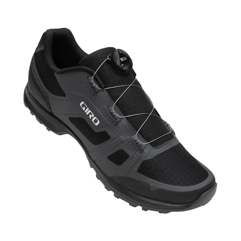 cycling clothing for speedy drying-Giro Gauge BOA MTB Shoe - Dark Shadow-Black