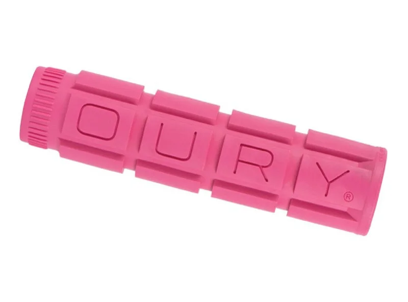 affordable mixed terrain bicycle grips-Oury Single Compound V2 Grips - Pink Rush