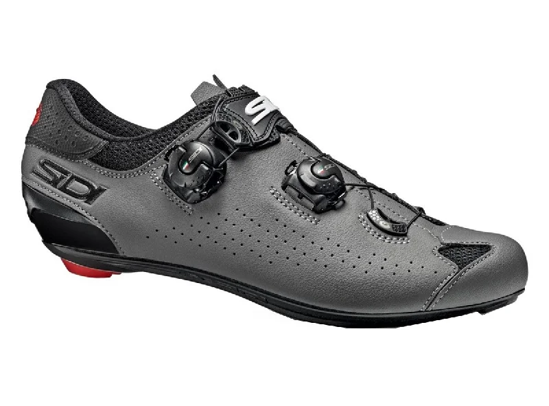 cycling clothing for crisp falls-Sidi Genius 10 Road Shoe - Black-Gray