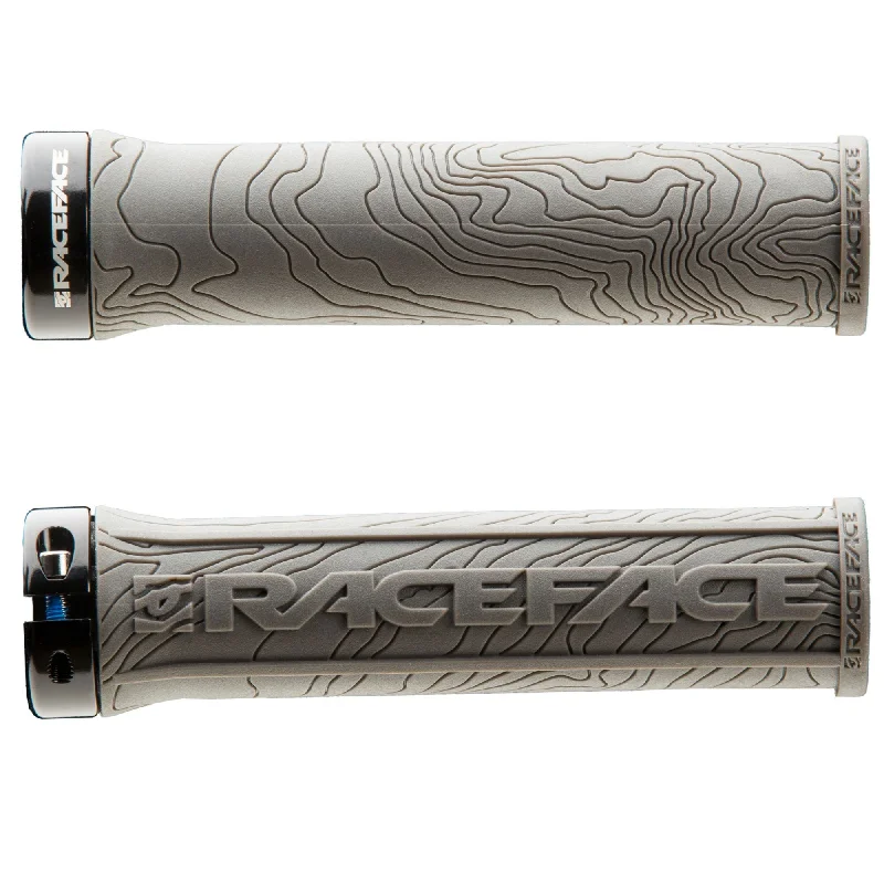 custom rainproof bicycle grips-Race Face Half Nelson Lock-On Grips - Grey