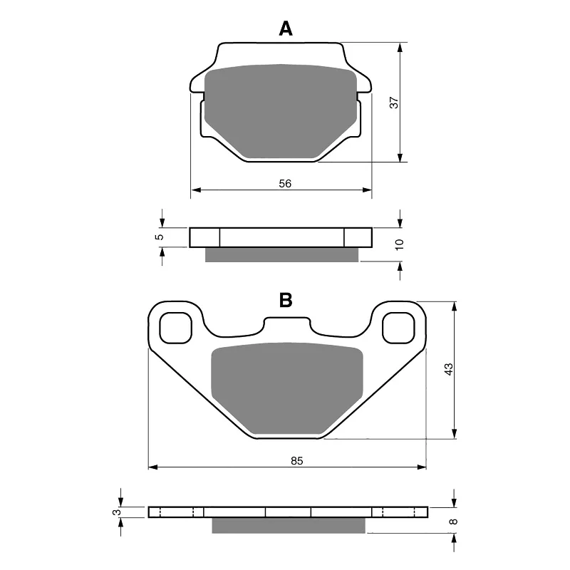 GOLDfren Brake Pads - K5 Off-Road Racing (PBPR75 / PBPR329)