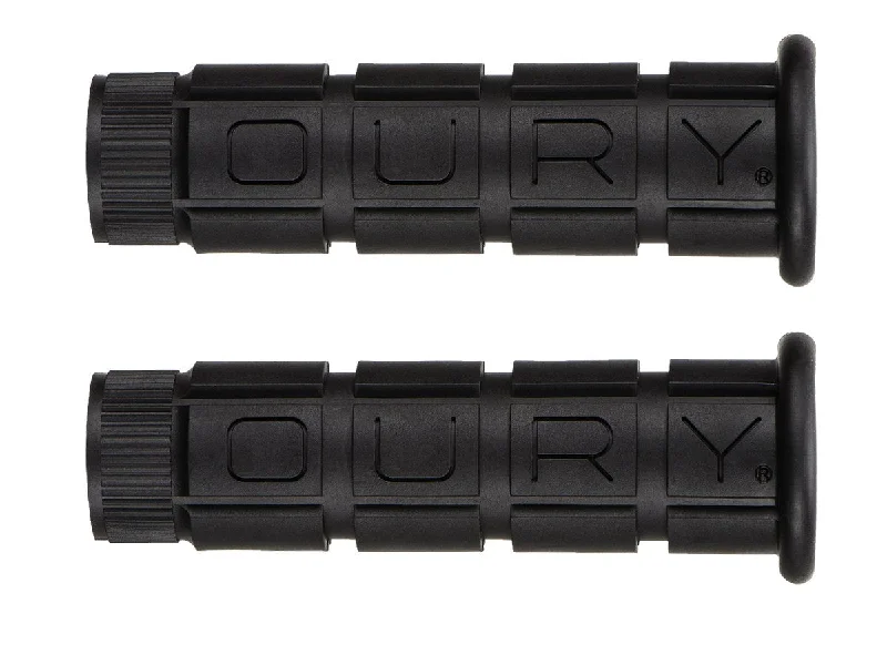 weather-resistant e-bike grips-Oury Single Compound MTB Grips - Black