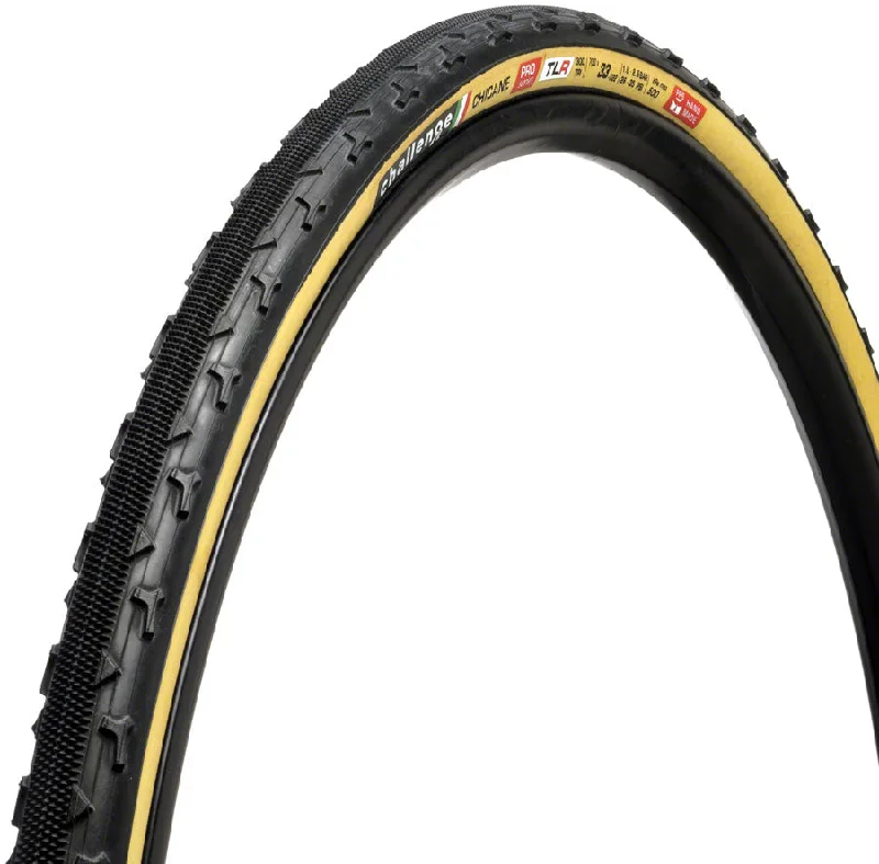 Challenge Chicane Pro Tire - 700 x 33 Tubeless Folding Black/Tan Handmade