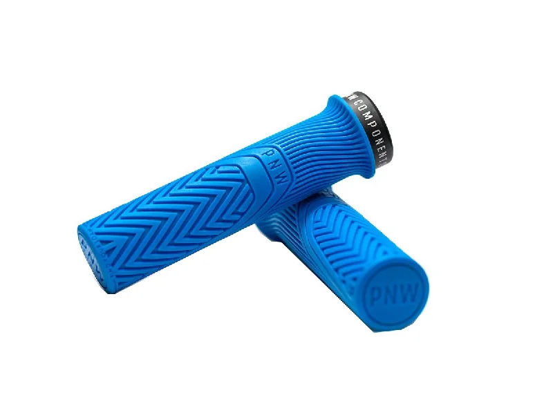 ergonomic silicone bicycle grips-PNW Loam MTB Lock-On Grips - Pacific Blue