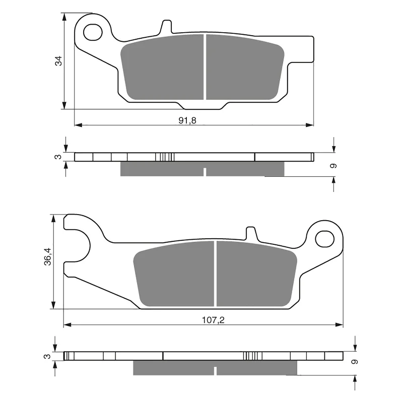 GOLDfren Brake Pads - K5 Off-Road Racing (PBPR388)