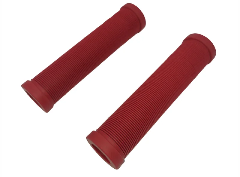 low-profile mixed terrain grips-Free Agent Flangeless Shroom XL BMX Grips - Bright Red