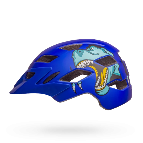 Bicycle helmet cold weather-Bell Sidetrack Child Helmet - T Rex-Matt Blue - 2019