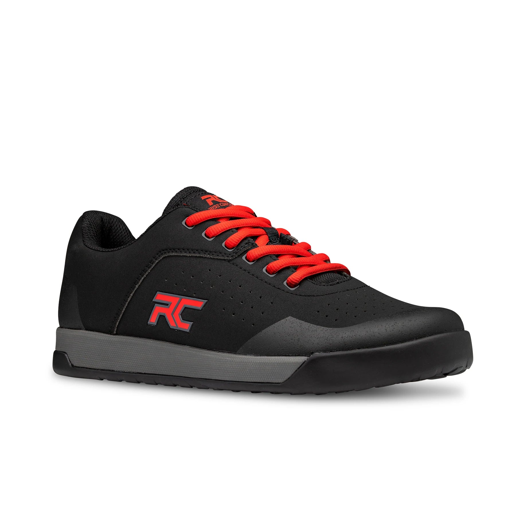 cycling clothing for weekend riders-Ride Concepts Hellion Flat Pedal MTB Shoe - Black-Red - 2022