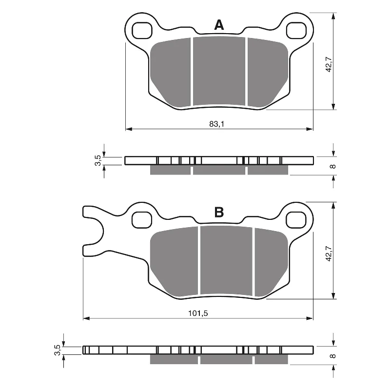 GOLDfren Brake Pads - K1 Sintered Off-Road