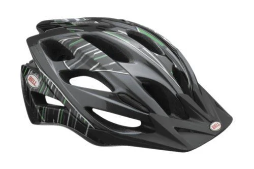 Bicycle helmet audio compatible-QUALITY BELL SLANT CYCLE HELMET CHARCOAL-GREEN ARMADA 54-61cm SAFETY AT LOW PRIC