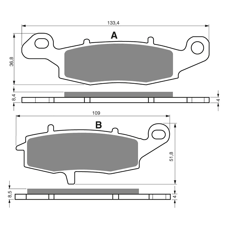 GOLDfren Brake Pads - S3 Sintered Sports (PBPH194)