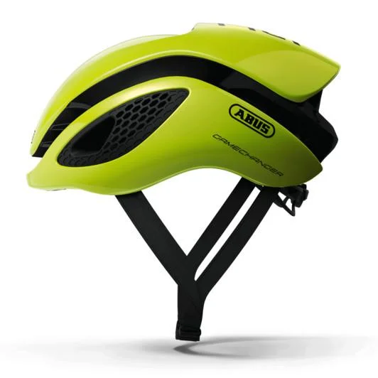 Bicycle helmet skin friendly-Abus GameChanger Road Helmet - Neon Yellow