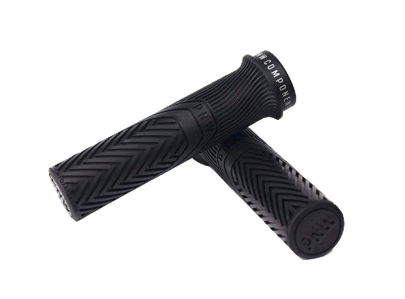 lock-on foam bicycle grips-PNW Loam MTB Lock-On Grips - Blackout Black