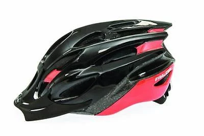 Bicycle helmet neck strain-RALEIGH MISSION EVO CYCLE BIKE HELMET BLACK- RED LARGE 58- 62cm