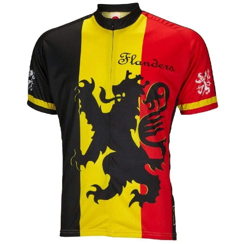 budget-friendly cycling clothing sets-Men's Lion of Flanders Road Bike Jersey