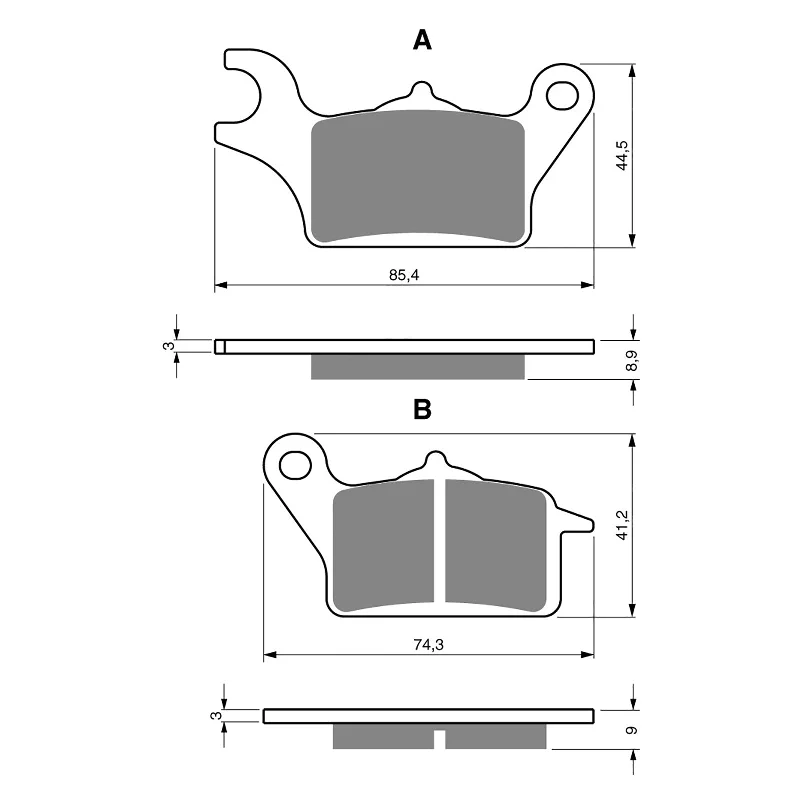 GOLDfren Brake Pads - S3 Sintered Sports (PBP481)