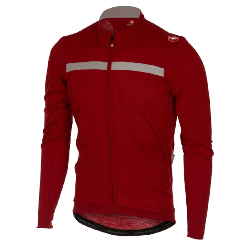 cycling clothing for simple care-Maglia manica lunga Castelli Costante - Rosso