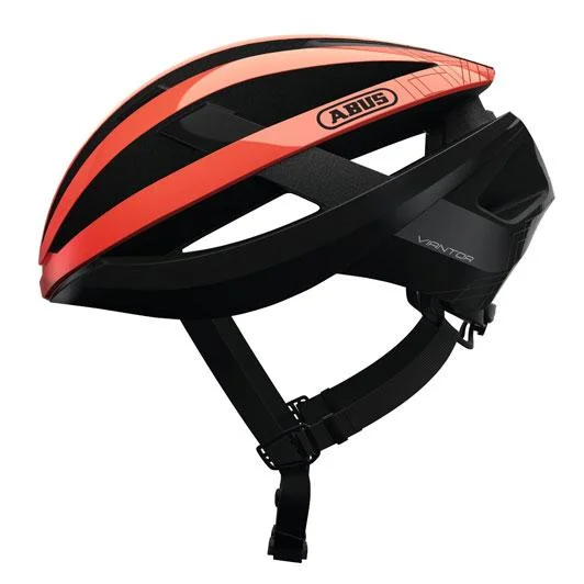 Bicycle helmet ear protection-Abus Viantor Road Helmet - Shrimp Orange