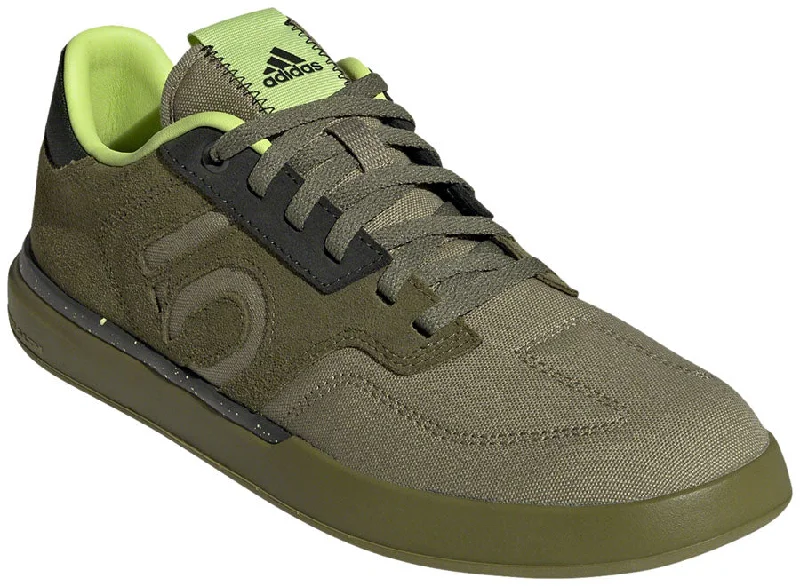 cycling clothing for instant drying-Five Ten Five Ten Sleuth Flat Shoe - Women's, Focus Olive/Orbit Green/Pulse Lime