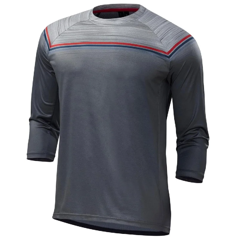 cycling clothing with big chamois-Maglia 3/4 Specialized Enduro Comp - Grigio rosso