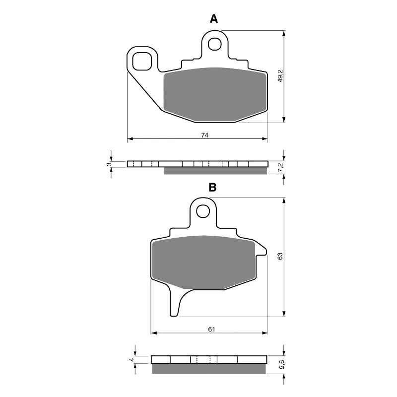 GOLDfren Brake Pads - K5 Off-Road Racing (PBPR44)