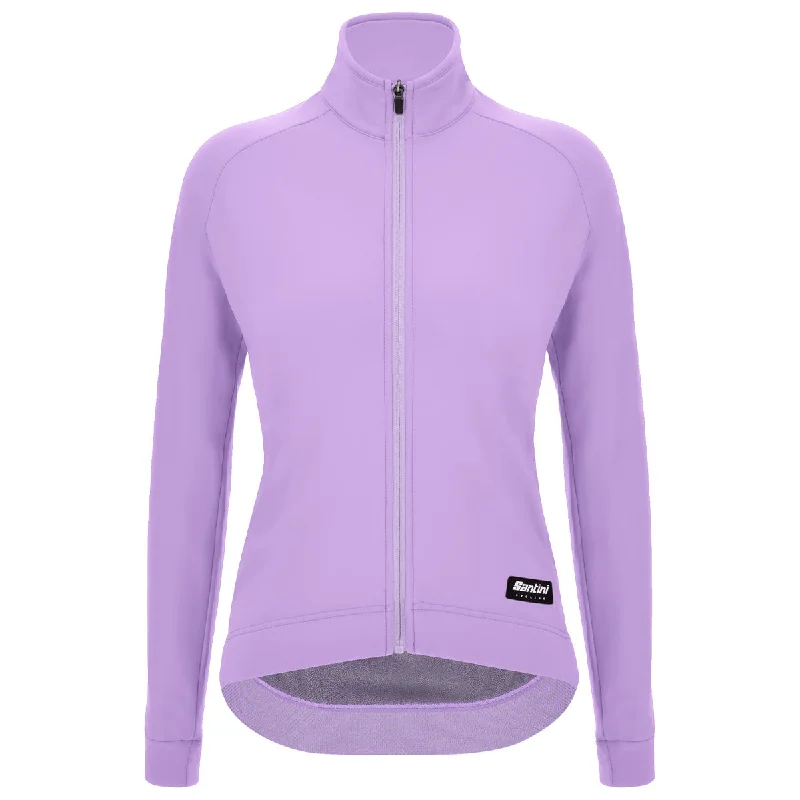 chic cycling clothing designs-Giacca donna Santini RTR winter - Viola