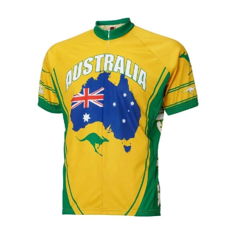 cycling clothing for multi-sport use-Men's Australia Road Bike Jersey