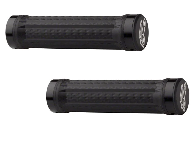 slip-on single-layer bicycle grips-Renthal Traction Ultra Tacky Lock-On Grips - Black