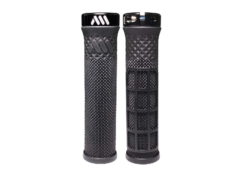 fluorescent bicycle grips-AMS Cero Lock-On Grip - Black