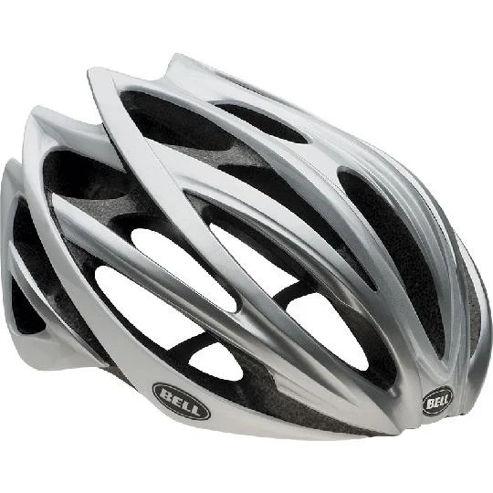 Bicycle helmet hygiene-Bell Gage Road Helmet - White Ombre-Silver