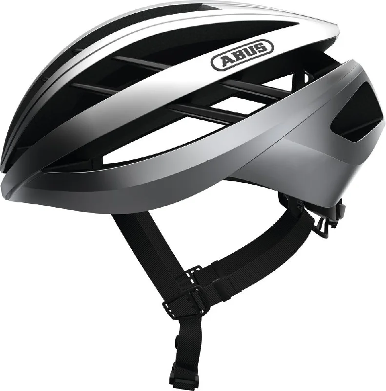 Bicycle helmet muddy trails-Abus Aventor Road Helmet - Gleam Silver