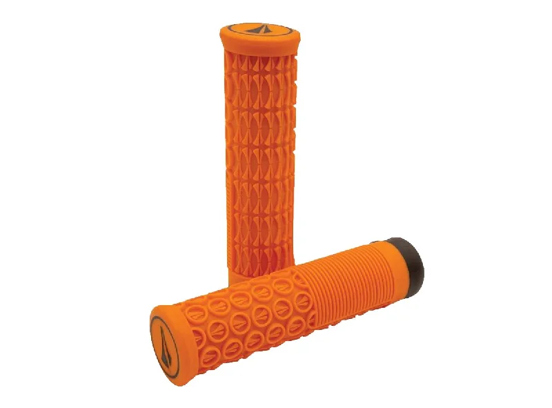 weather-resistant sleek bicycle grips-SDG Thrice 33 Lock-On Grips - Orange