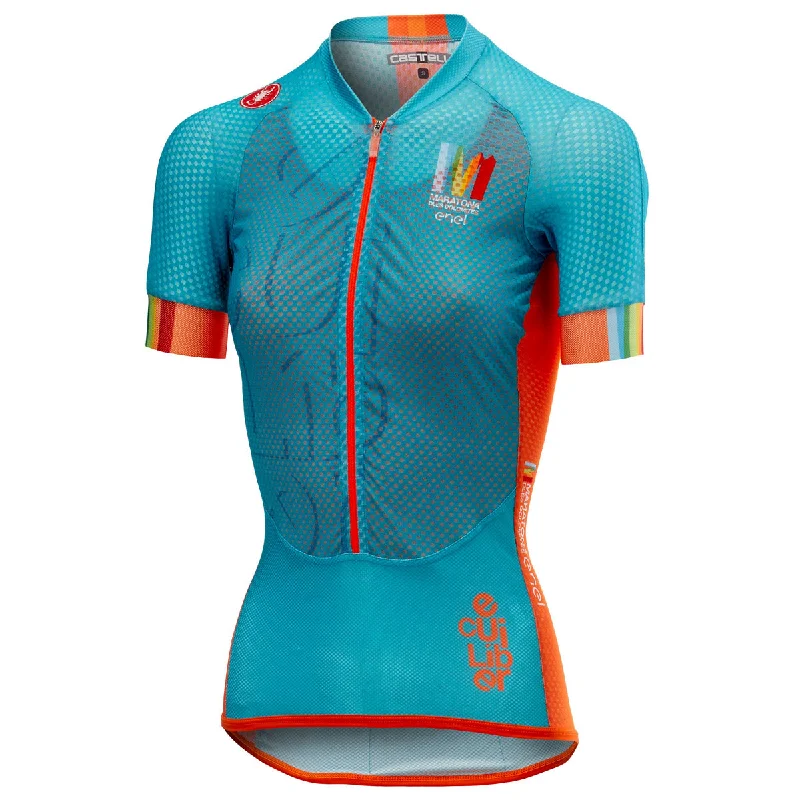 cycling clothing with neat fit-Maglia Donna Maratona Dles Dolomites - Enel 2018