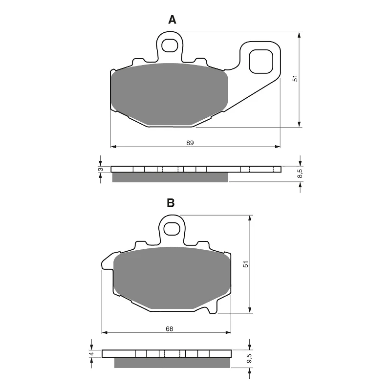 GOLDfren Brake Pads - S3 Sintered Sports (PBPH124)