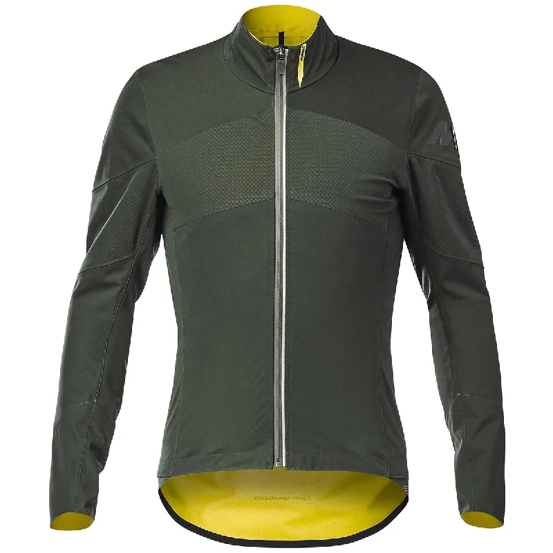 cycling clothing with elastic seams-Giubbino Mavic Cosmic Pro SO H2O - Marrone