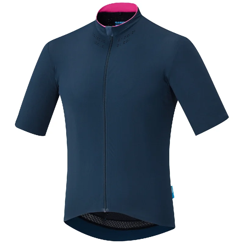 cycling clothing for marathon biking-Maglia Shimano Evolve - Blu scuro