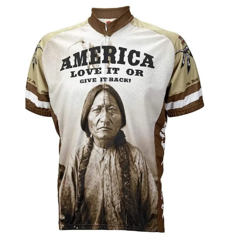 cycling clothing with mild seams-Men's America Love It Road Bike Jersey