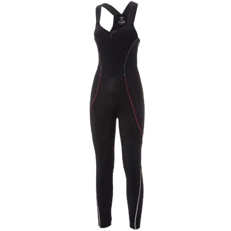 cycling clothing with peak flexibility-Calzamaglia donna Rh+ Reflex - Nero rosso