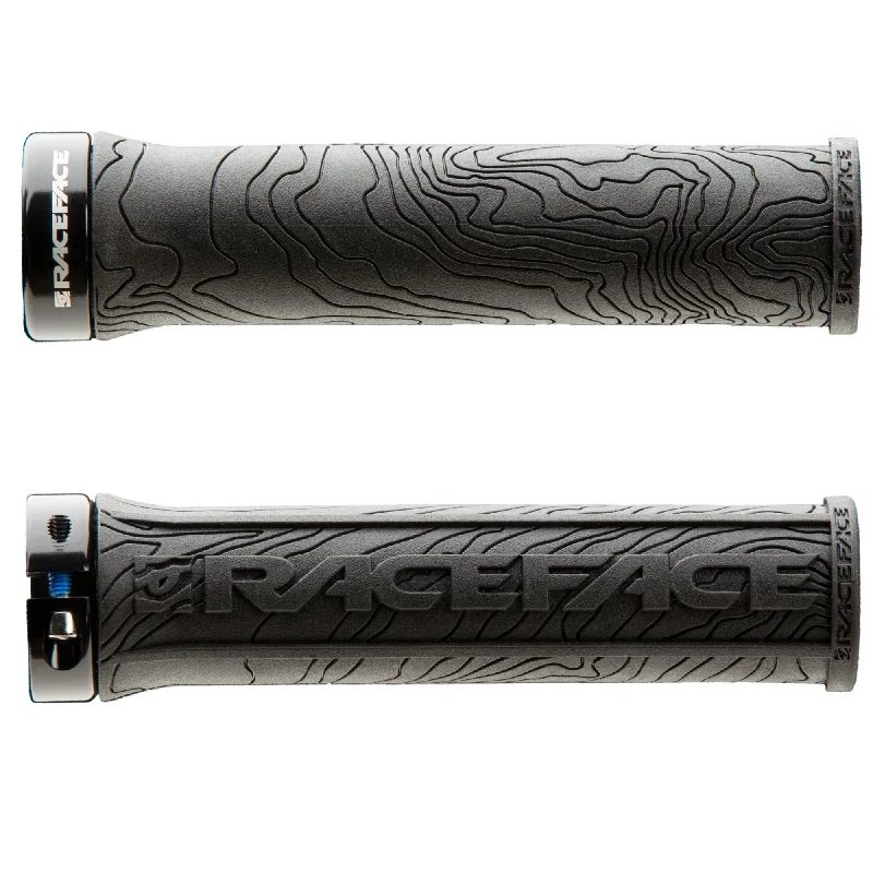 racing sleek bicycle grips-Race Face Half Nelson Lock-On Grips - Black