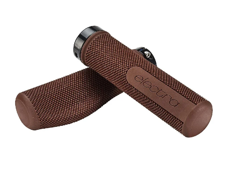 folding grip-enhancing bicycle grips-Electra Townie Ergo Grips - Vintage Brown