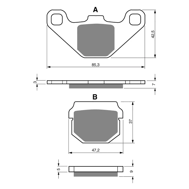 GOLDfren Brake Pads - K5 Off-Road Racing (PBPR22)