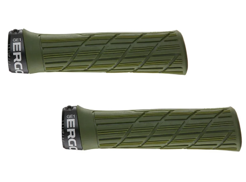 thin e-bike grips-Ergon GE1 Evo Grips - Deep Moss