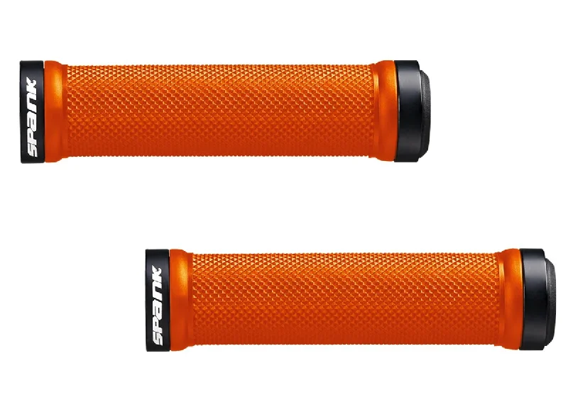 neon sprint bicycle grips-Spank Spoon Grips - Orange