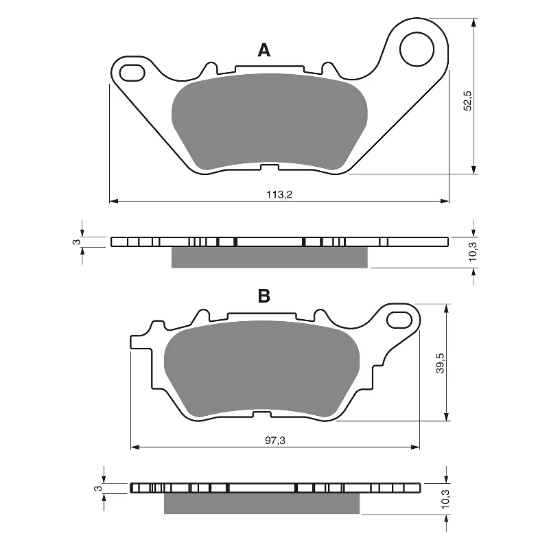 GOLDfren Brake Pads - S3 Sintered Sports (PBP488)