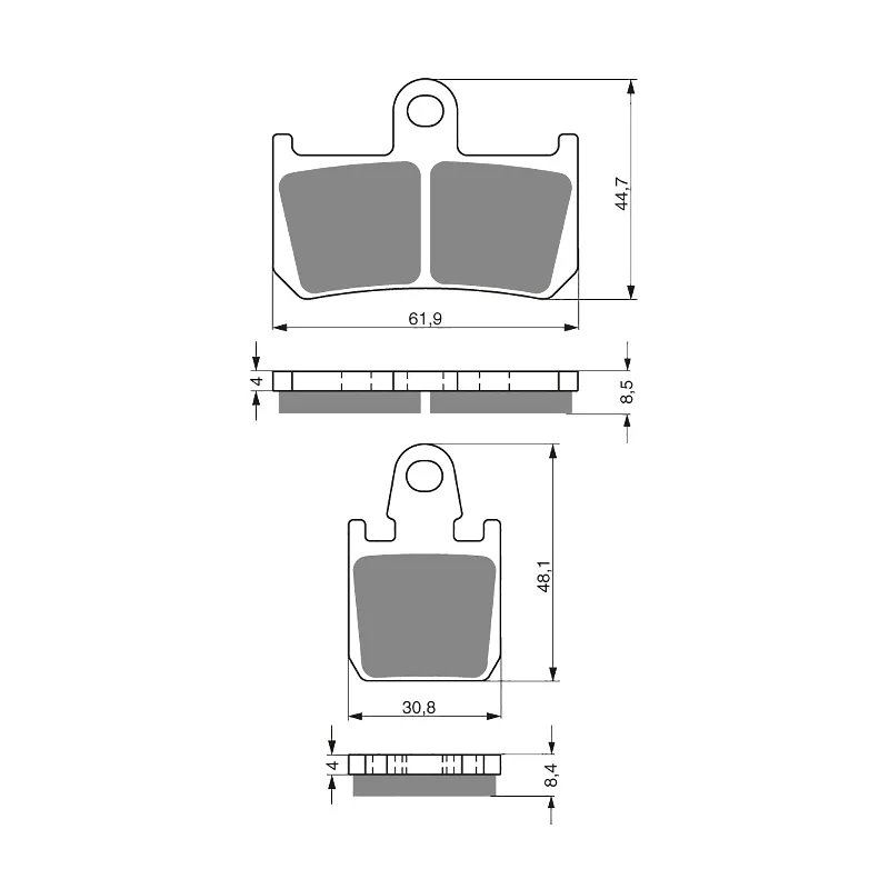 GOLDfren Brake Pads - S3 Sintered Sports (PBPH384)