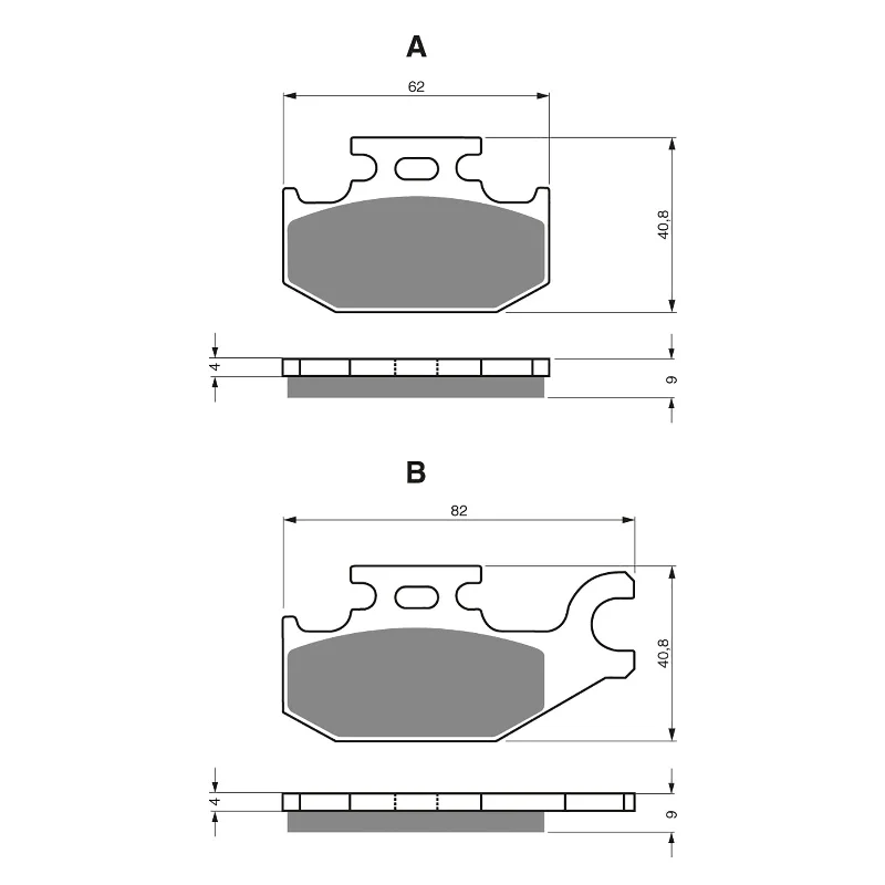 GOLDfren Brake Pads - K5 Off-Road Racing (PBPR283)