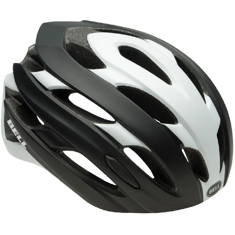 Bicycle helmet single purchase-Bell Event Road Cycling Helmet - Matt Black-White Roadblock