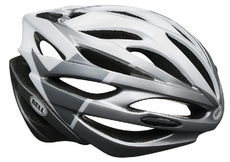 Bicycle helmet map integration-Bell Array Road Helmet - White-Silver Velocity